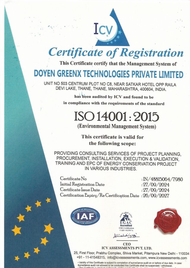 ISO CERTIFICATE - ENVIRONMENTAL MANAGEMENT SYSTEM