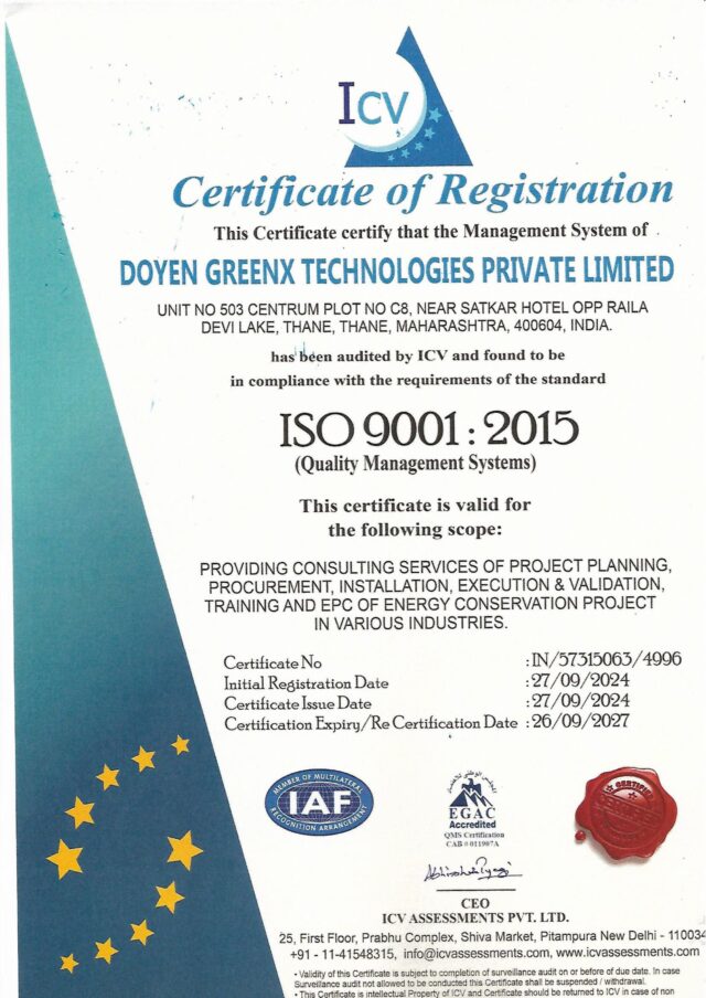 ISO CERTIFICATE - QUALITY MANAGRMENT SYSTEM